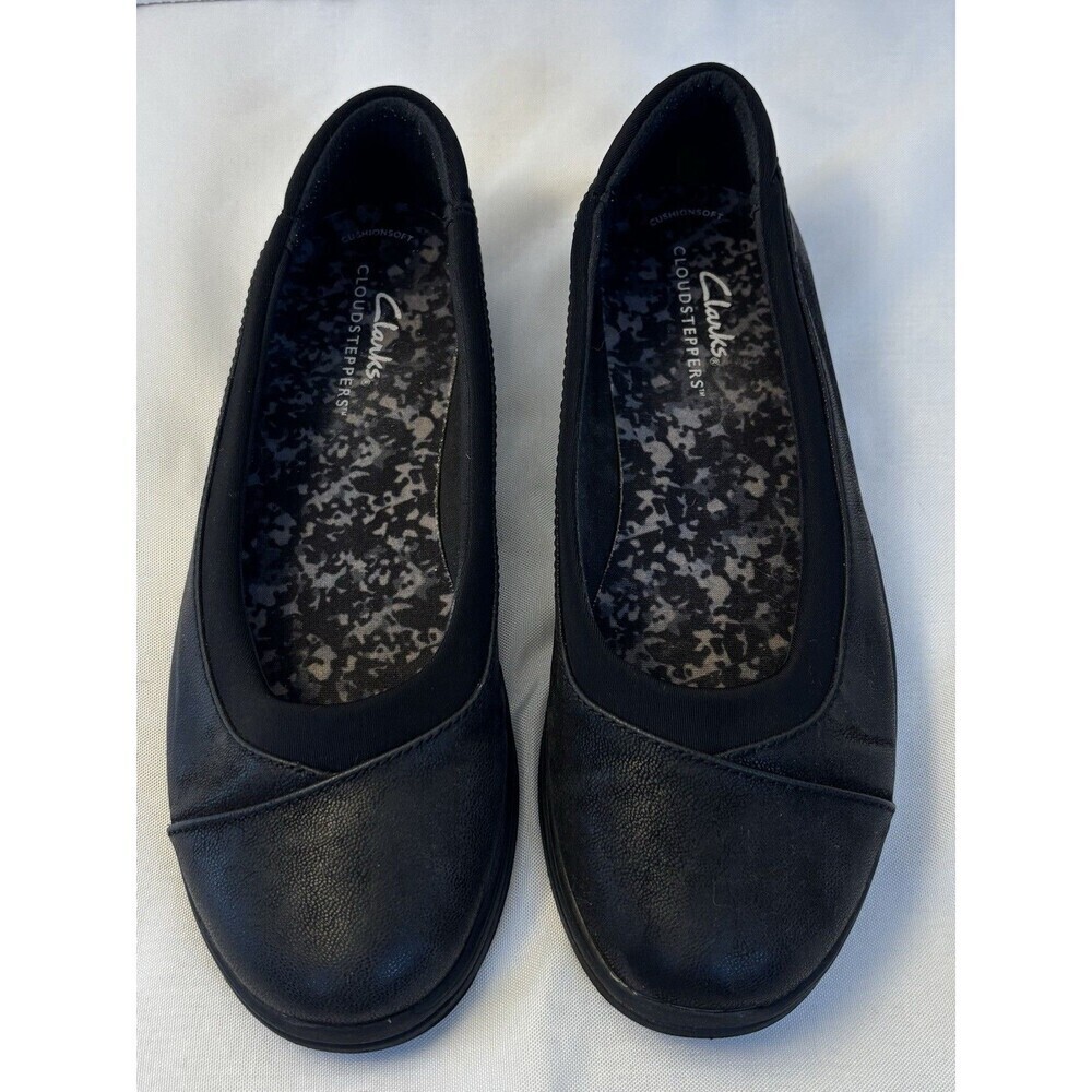 CLARKS Cloudsteppers Breeze Ayla Round Toe Slip On Flats Women 6.5 Cushioned - Picture 2 of 10